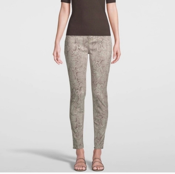 White House Black Market Cream and Brown Jeggings - Picture 1 of 9